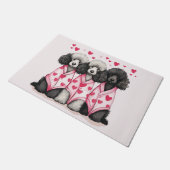 バレンタインデー標準プードルドッグ ドアマット (アングル)