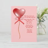 バレンタインデー気球招待状 招待状 (スタンド正面)