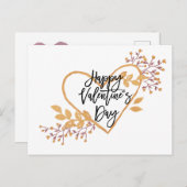 バレンタインデー水彩はがき ポストカード (正面/裏面)