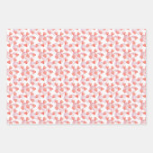 バレンタインデー水彩ハートカップケーキバルーン ラッピングペーパーシート (正面3)