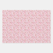 バレンタインデー水彩ハート花模様 ラッピングペーパーシート (正面)
