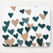 バレンタインデー水彩ハート – ニュートラル マウスパッド (正面)