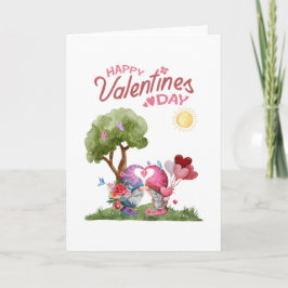 バレンタインデー水彩格言カップルカード サンキューカード