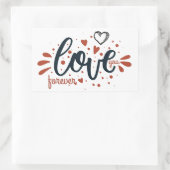 バレンタインデー永遠にあなたを愛書す 長方形シール (バッグ)