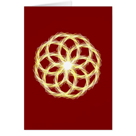 バレンタインデー深紅と金ゴールド数学，カード (正面)