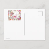 バレンタインデー深紅色はがき ポストカード (裏面)