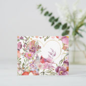 バレンタインデー深紅色はがき ポストカード (スタンド正面)