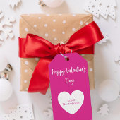 バレンタインデー熱ピンクハート ギフトタグ