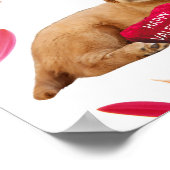バレンタインデー犬のハートポスター ポスター (角)