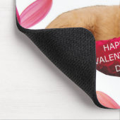 バレンタインデー犬の写真ハートmousepad マウスパッド (コーナー)