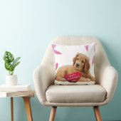 バレンタインデー犬ハート枕 クッション (椅子)