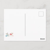 バレンタインデー猫ハート糸キットン最高のファンド ポストカード (裏面)