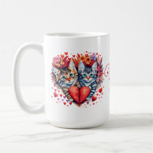 バレンタインデー猫マグカップ コーヒーマグカップ