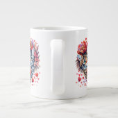 バレンタインデー猫マグカップ ジャンボコーヒーマグカップ (裏面)