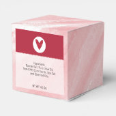 バレンタインデー珊瑚色ピンク水色浴爆弾 フェイバーボックス (裏面サイド)