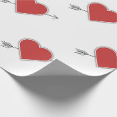 バレンタインデー甘いハートラッピング紙 ラッピングペーパー (角)