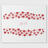 バレンタインデー甘いハートラッピング紙 ラッピングペーパー (フラット)