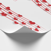 バレンタインデー甘いハートラッピング紙 ラッピングペーパー (角)