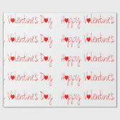 バレンタインデー甘いハートラッピング紙 ラッピングペーパー (フラット)