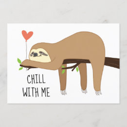 バレンタインデー用のかわいい、怠け者のデザイン 招待状