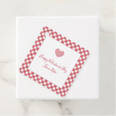 バレンタインデー用のギンガムギフトラベル フェイバータグ (インサイチュ)