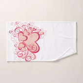 バレンタインデー用タオル バスタオルセット (ハンドタオル)