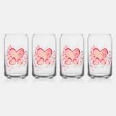 バレンタインデー用メガネ ガラス缶 (正面)