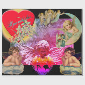 バレンタインデー用紙包装 ラッピングペーパー (フラット)