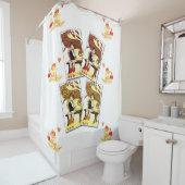 バレンタインデー白い愛のショーカーテン シャワーカーテン (インサイチュ)