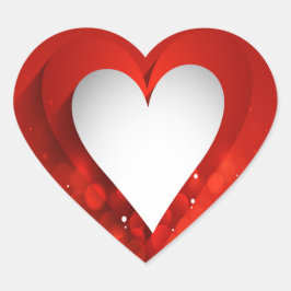 バレンタインデー白ハートカスタマイズ-  ハートシール