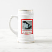 バレンタインデー白黒ネコ ビールジョッキ (左)