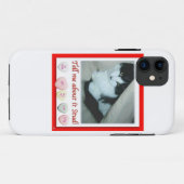 バレンタインデー白黒ネコ Case-Mate iPhoneケース (裏面(横))