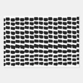 バレンタインデー白黒プリントスタイル モダン ラッピングペーパーシート (正面3)