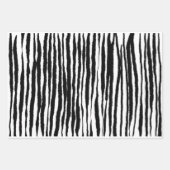 バレンタインデー白黒プリントスタイル モダン ラッピングペーパーシート (正面)