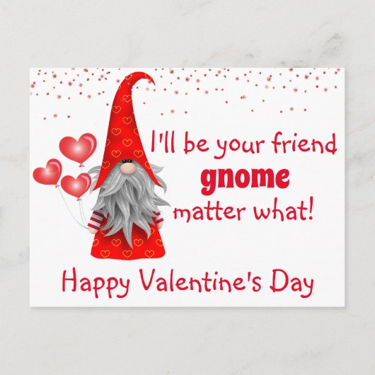バレンタインデー私があなたの友人になる格言問題 ポストカード (正面)