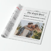 バレンタインデー私たちの愛の物語タイムライン新聞 ラッピングペーパー (アンロールド)