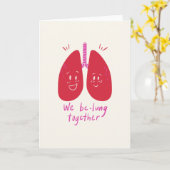 バレンタインデー私たちは一緒に暮らすカード カード (黄色い花)