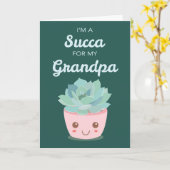 バレンタインデー私のおじいちゃんとかわいい多肉 カード (黄色い花)