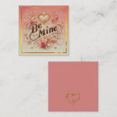 バレンタインデー私のデザインとハート、引用文 エンクロージャーカード (正面/裏面)