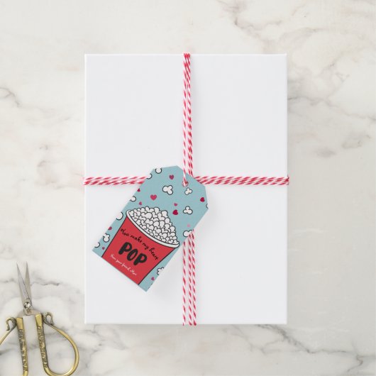 バレンタインデー私のハート ギフトタグ (より糸付き)