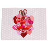 バレンタインデー私のハート ラージペーパーバッグ (正面)