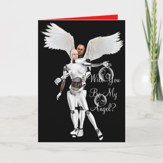 バレンタインデー私の天使ですか。 カード (正面)