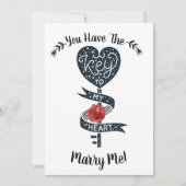 バレンタインデー私の提案鍵私のハート シーズンカード (正面)