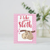 バレンタインデー私はあなたのお気に入りスロスホリデーカード ポストカード (スタンド正面)