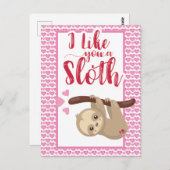 バレンタインデー私はあなたのお気に入りスロスホリデーカード ポストカード (正面/裏面)