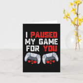 バレンタインデー私はあなたのために私のゲームを一時停止おもしろいゲーマー カード (黄色い花)