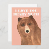 バレンタインデー私はあなたをとても愛している シーズンカード (正面/裏面)