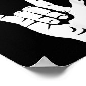 バレンタインデー私はあなたを愛する手署名AslハートWome ポスター (角)