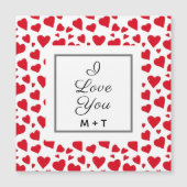バレンタインデー私はあなたを愛する赤いハート パーソナライズされた (正面)