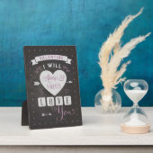 バレンタインデー私はいつも永遠にあなたを愛する フォトプラーク (側面)